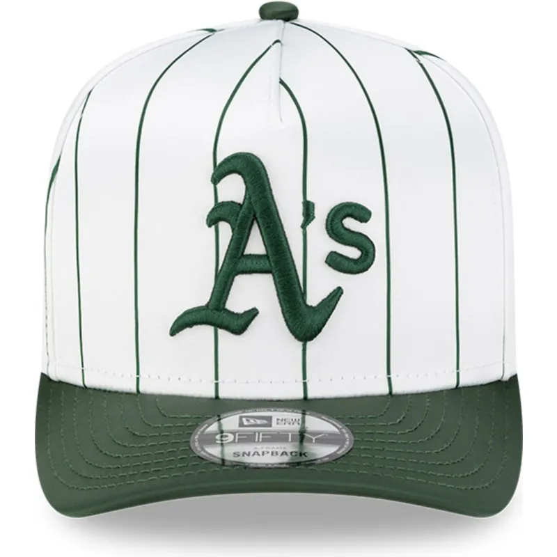 kepure-islenkta-balta-snapback-9fifty-a-frame-satin-pinstripe-oakland-athletics-mlb-new-era