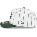 gorra-curva-blanca-y-verde-snapback-9fifty-a-frame-satin-pinstripe-de-oakland-athletics-mlb-de-new-era
