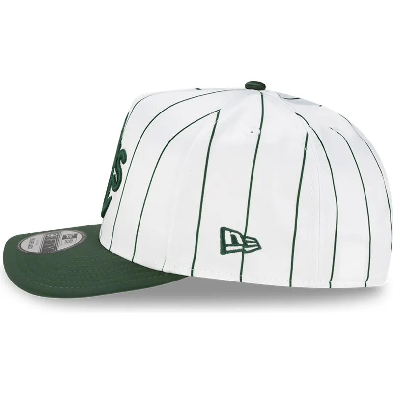 kepure-islenkta-balta-snapback-9fifty-a-frame-satin-pinstripe-oakland-athletics-mlb-new-era