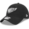 kepure-islenkta-juoda-reguliuojama-juostele-9twenty-stamp-detroit-red-wings-nhl-new-era
