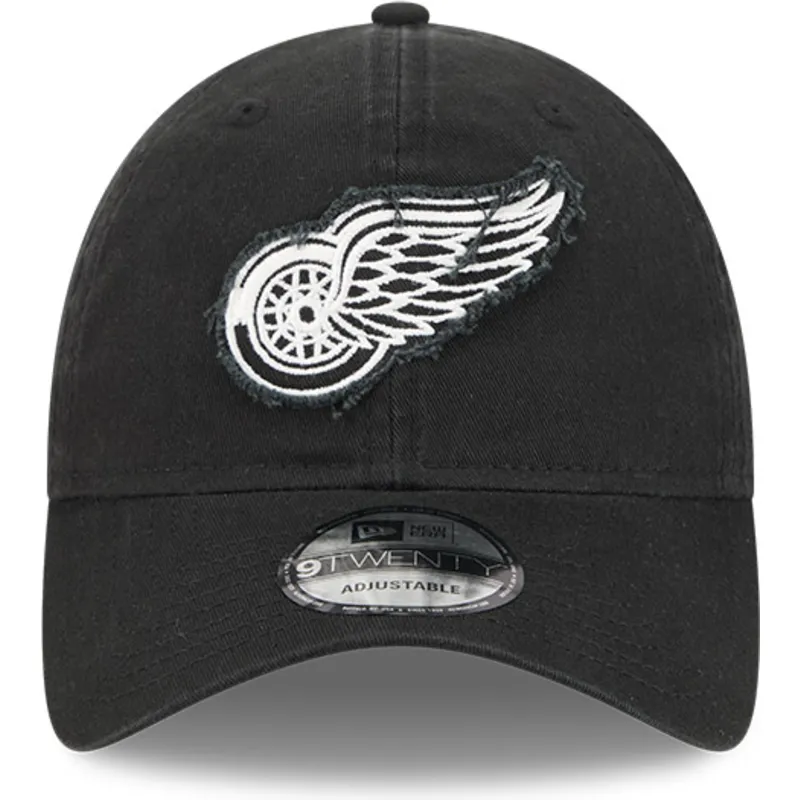 cap-islenkta-black-adjustable-strap-9twenty-stamp-detroit-red-wings-nhl-new-era