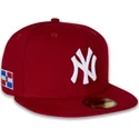 new-era-flat-brim-59fifty-side-dominican-republic-new-york-yankees-mlb-red-fitted-cap