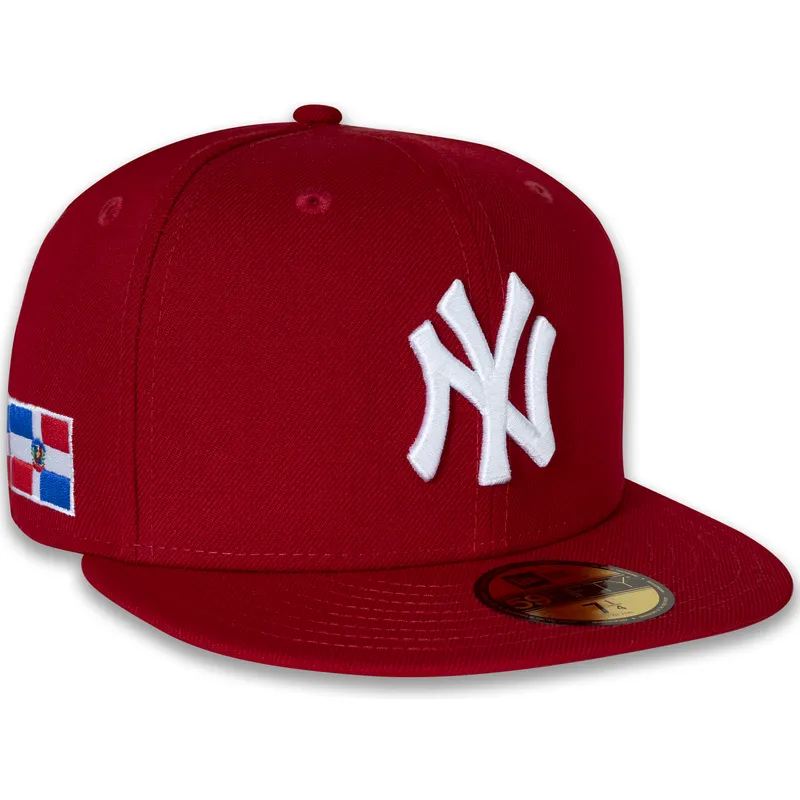 kepure-plokscia-raudona-priglundanti-59fifty-side-dominican-republic-new-york-yankees-mlb-new-era