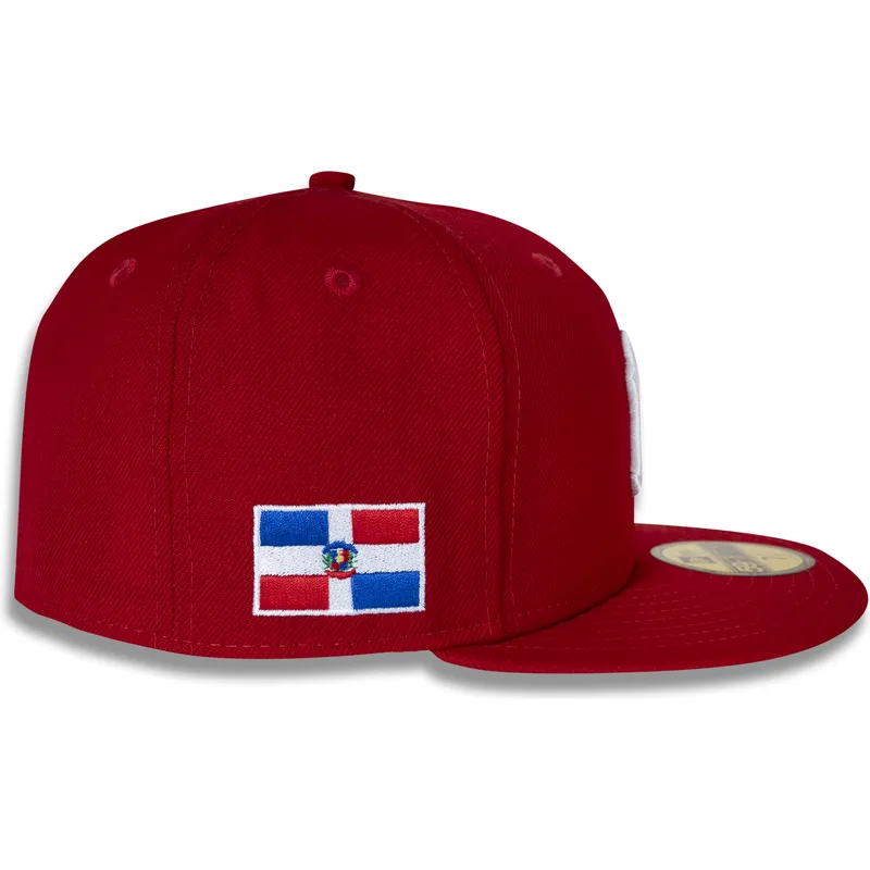 kepure-plokscia-raudona-priglundanti-59fifty-side-dominican-republic-new-york-yankees-mlb-new-era