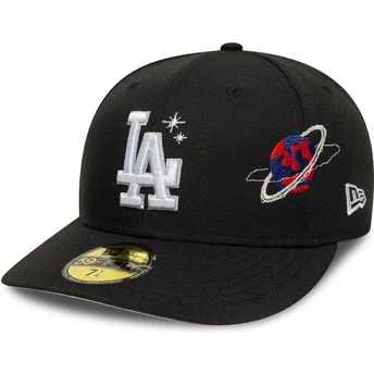 New Era Curved Brim 59FIFTY Planet Icon Los Angeles Dodgers MLB Black Fitted Cap