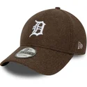 brazowa-zakrzywiona-czapka-snapback-9forty-melton-wool-detroit-tigers-mlb-new-era