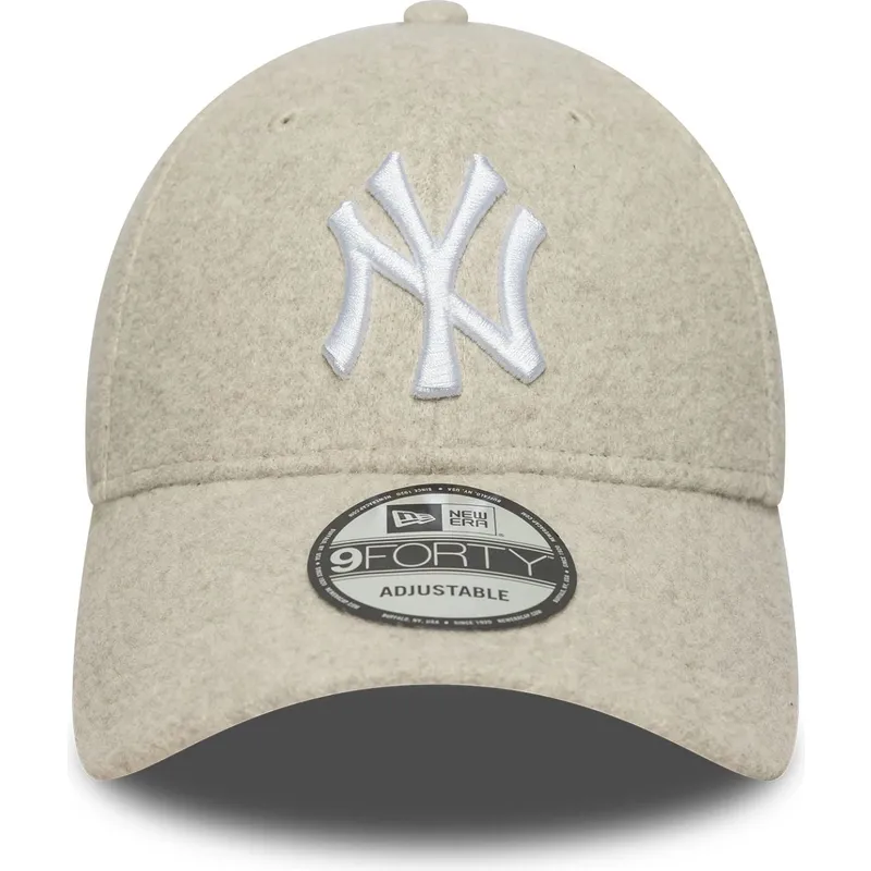 bezowa-zakrzywiona-czapka-snapback-9forty-melton-wool-new-york-yankees-mlb-new-era