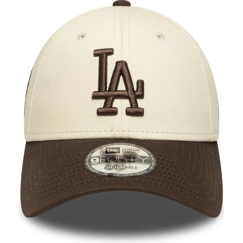 kepure-islenkta-ruda-reguliuojamas-9forty-side-patch-los-angeles-dodgers-mlb-new-era
