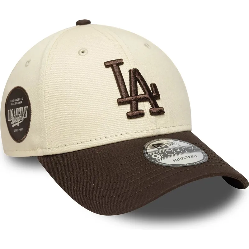 kepure-islenkta-ruda-reguliuojamas-9forty-side-patch-los-angeles-dodgers-mlb-new-era