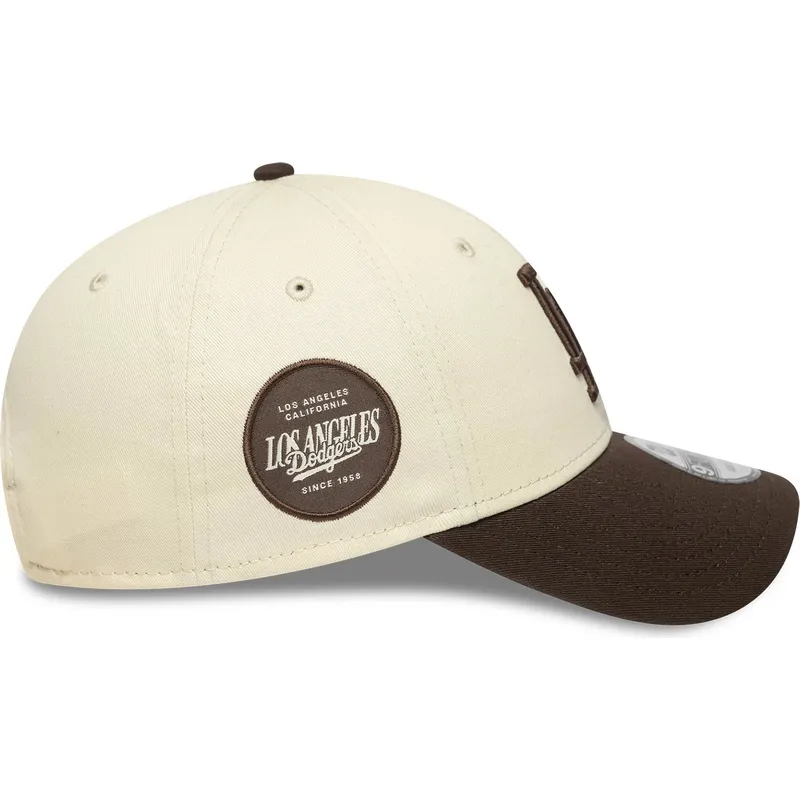kepure-islenkta-ruda-reguliuojamas-9forty-side-patch-los-angeles-dodgers-mlb-new-era