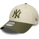 czapka-z-daszkiem-bezowo-zielona-regulowana-9forty-side-patch-new-york-yankees-mlb-new-era