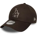 regulowana-brazowa-czapka-z-zakrzywionym-daszkiem-9forty-outline-los-angeles-dodgers-mlb-marki-new-era