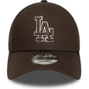 cap-islenkta-brown-adjustable-strap-9forty-outline-los-angeles-dodgers-mlb-new-era