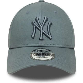 Gorra curva gris ajustable con logo gris 9FORTY League Essential de New York Yankees MLB de New Era