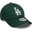 gorra-curva-verde-ajustable-9forty-visor-script-de-los-angeles-dodgers-mlb-de-new-era