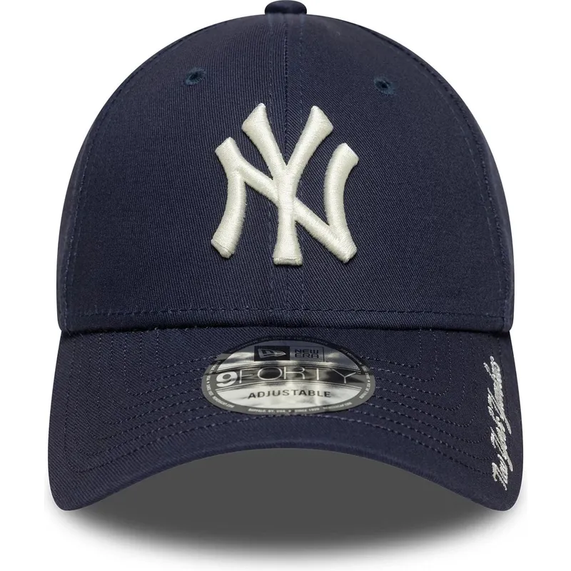 granatowa-zakrzywiona-czapka-z-regulacja-9forty-visor-script-new-york-yankees-mlb-new-era