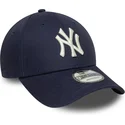 granatowa-zakrzywiona-czapka-z-regulacja-9forty-visor-script-new-york-yankees-mlb-new-era