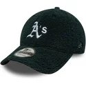 kepure-islenkta-zalia-reguliuojama-juostele-9forty-winter-borg-oakland-athletics-mlb-new-era