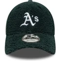 cap-islenkta-green-adjustable-strap-9forty-winter-borg-oakland-athletics-mlb-new-era