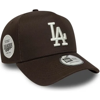 Cap išlenkta brown snapback 9FORTY E Frame Side Patch Los Angeles Dodgers MLB New Era