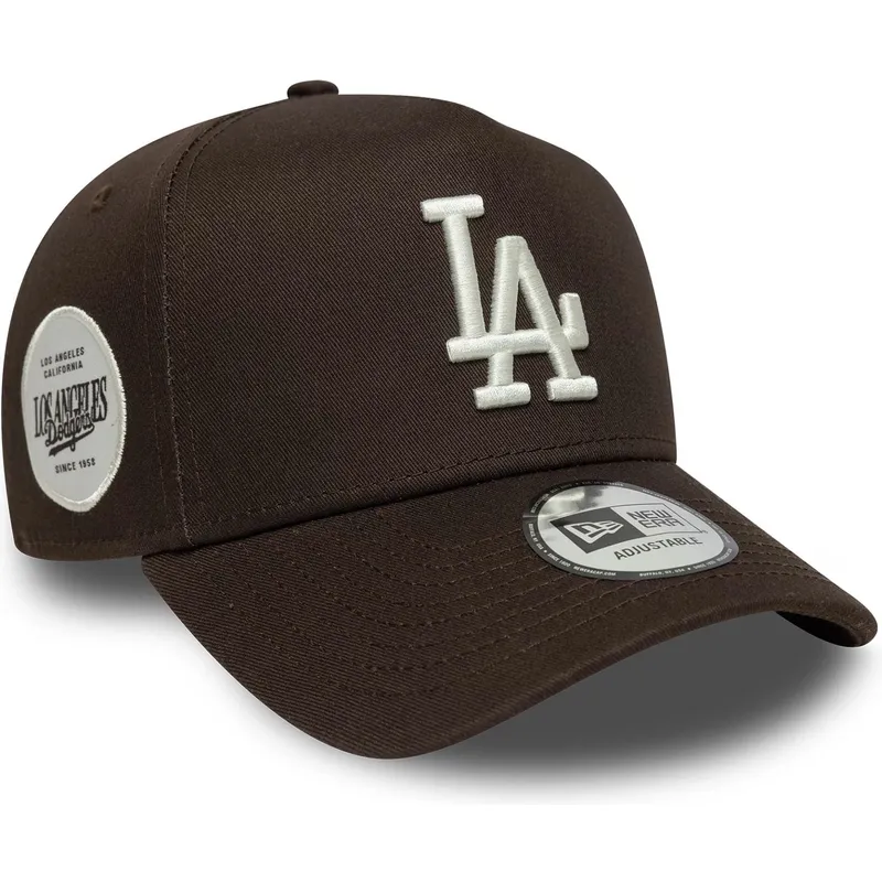cap-islenkta-brown-snapback-9forty-e-frame-side-patch-los-angeles-dodgers-mlb-new-era