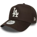 gorra-curva-marron-snapback-9forty-e-frame-side-patch-de-los-angeles-dodgers-mlb-de-new-era