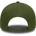 zielono-brazowa-czapka-z-zakrzywionym-daszkiem-snapback-9forty-e-frame-suede-visor-los-angeles-dodgers-mlb-od-new-era