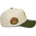 bezowo-zielona-czapka-z-daszkiem-snapback-9forty-e-frame-world-series-patch-los-angeles-dodgers-mlb-marki-new-era