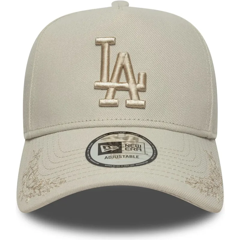 cap-islenkta-beige-snapback-9forty-e-frame-tonal-icon-los-angeles-dodgers-mlb-new-era
