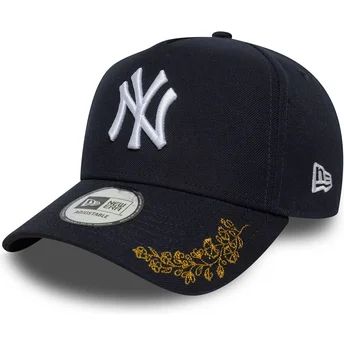 Granatowa czapka z zakrzywionym daszkiem snapback 9FORTY E Frame Tonal Icon New York Yankees MLB od New Era