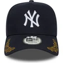 kepure-islenkta-tamsiai-melyna-snapback-9forty-e-frame-tonal-icon-new-york-yankees-mlb-new-era