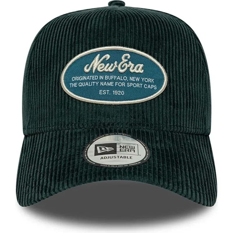 zielona-zakrzywiona-czapka-snapback-9forty-e-frame-patch-cord-new-era