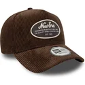 brazowa-czapka-z-zakrzywionym-daszkiem-snapback-9forty-e-frame-patch-cord-marki-new-era