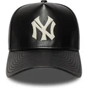kepure-islenkta-juoda-reguliuojamas-9forty-e-frame-img-leather-new-york-yankees-mlb-new-era