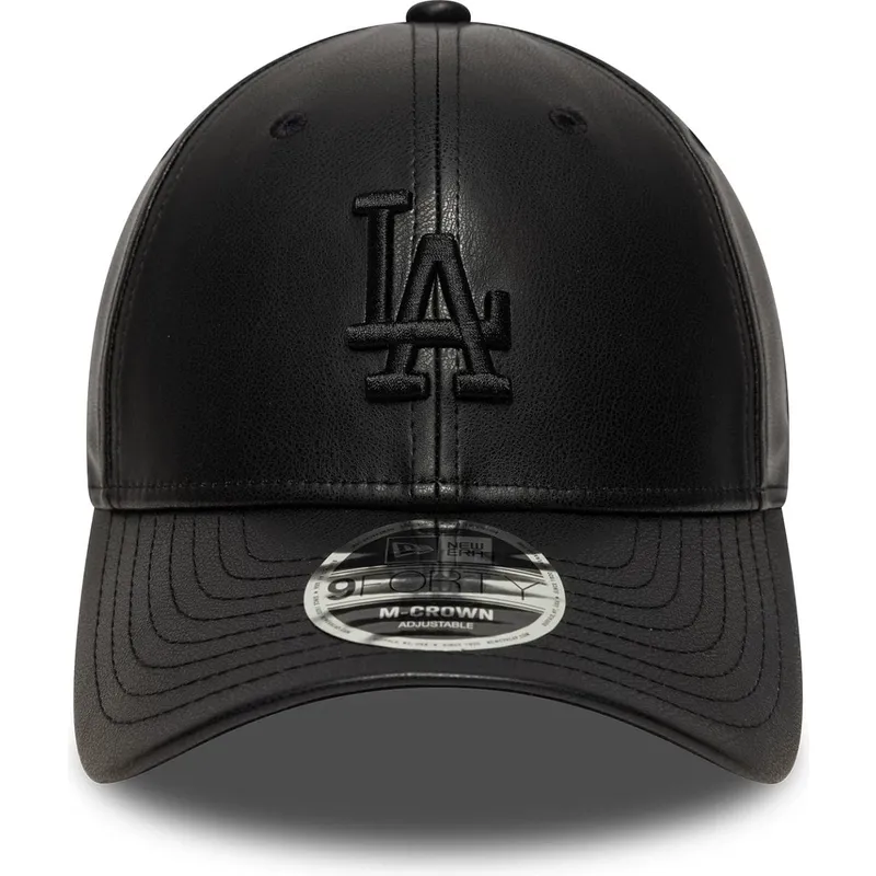 czarna-czapka-z-zakrzywionym-daszkiem-snapback-z-czarnym-logo-9forty-m-crown-pu-los-angeles-dodgers-mlb-new-era