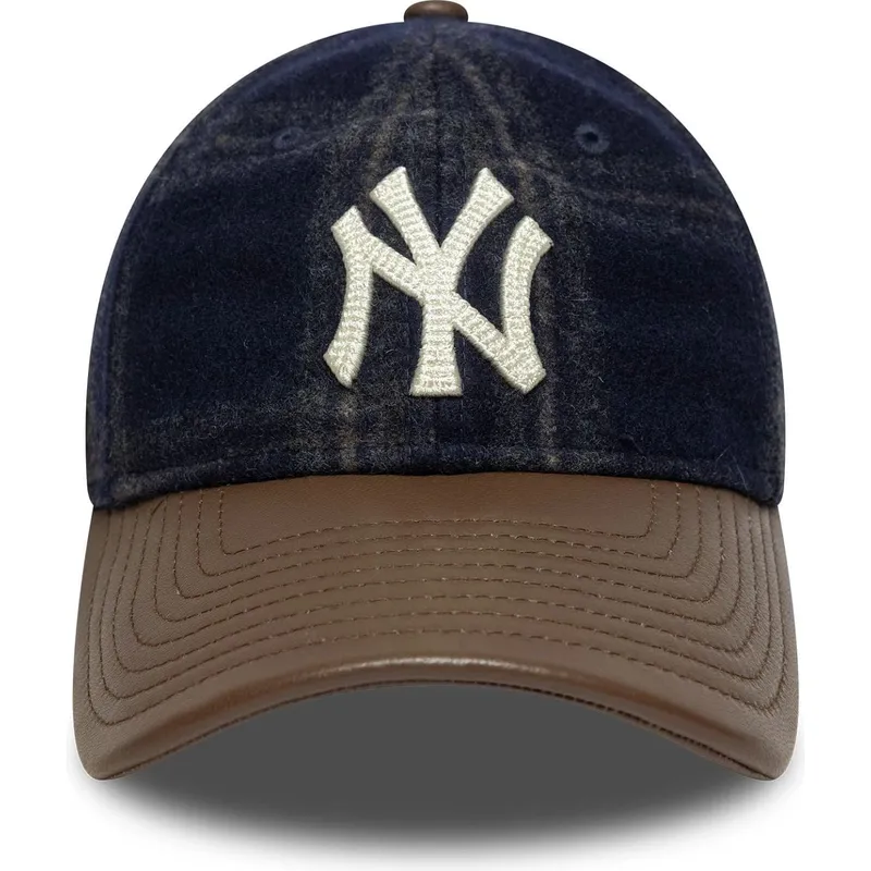 cap-islenkta-multicolor-adjustable-strap-9twenty-img-loden-leather-new-york-yankees-mlb-new-era