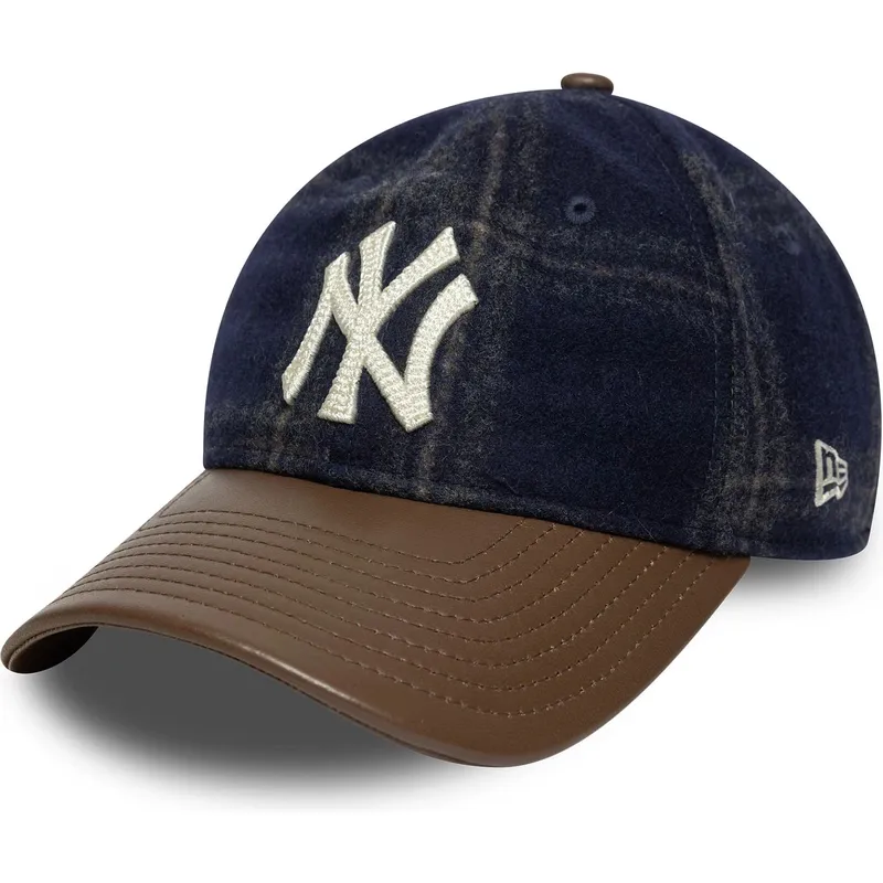 cap-islenkta-multicolor-adjustable-strap-9twenty-img-loden-leather-new-york-yankees-mlb-new-era