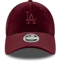 kepure-islenkta-raudona-reguliuojamas-9forty-velour-los-angeles-dodgers-mlb-new-era