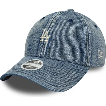 Kepurė išlenkta mėlyna reguliuojamas 9TWENTY Denim Los Angeles Dodgers MLB New Era