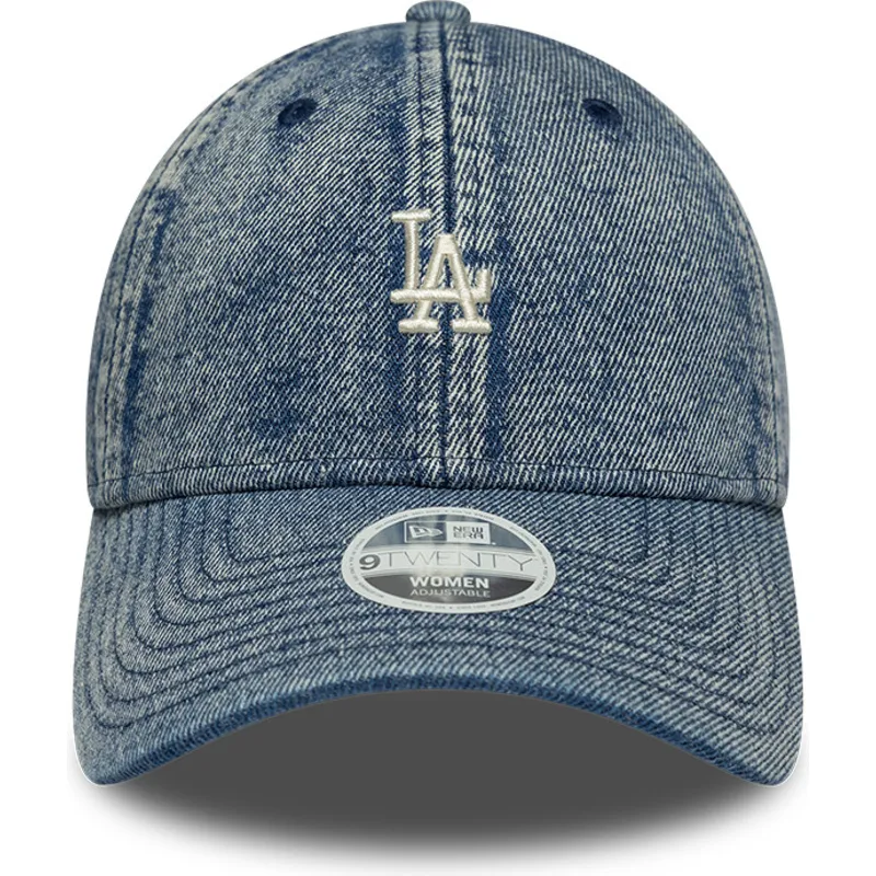 niebieska-regulowana-czapka-z-zakrzywionym-daszkiem-dla-kobiet-9twenty-denim-los-angeles-dodgers-mlb-new-era
