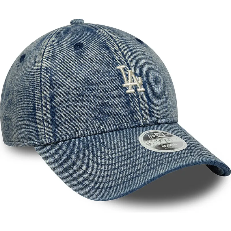 kepure-islenkta-melyna-reguliuojamas-9twenty-denim-los-angeles-dodgers-mlb-new-era