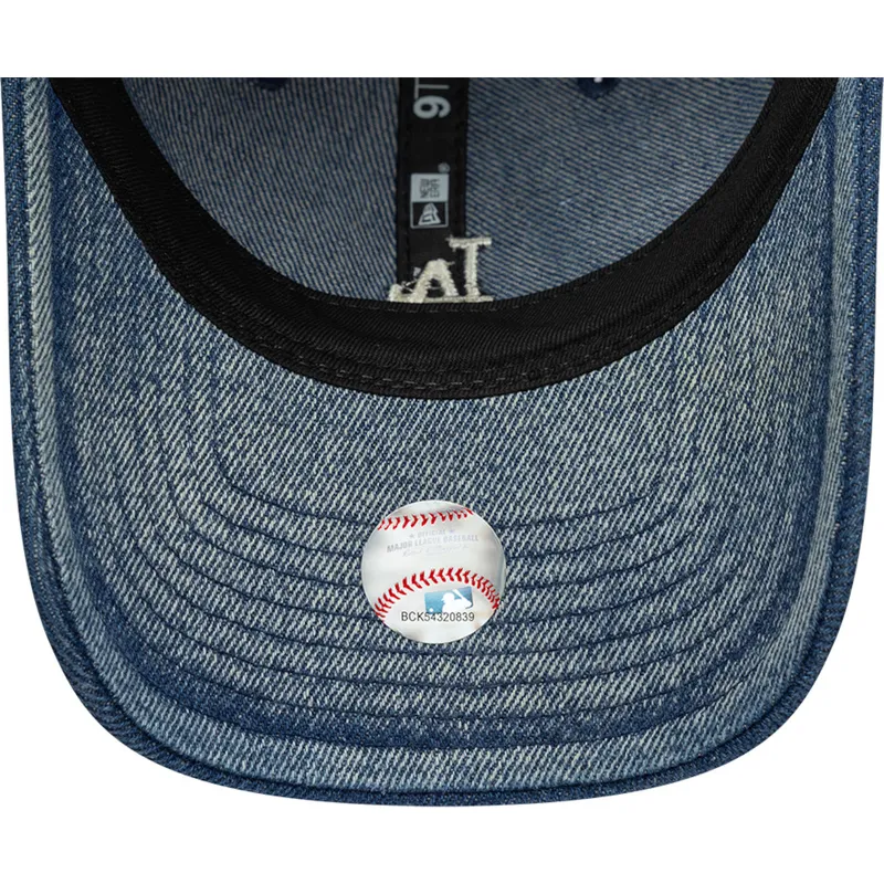 kepure-islenkta-melyna-reguliuojamas-9twenty-denim-los-angeles-dodgers-mlb-new-era
