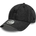 czarna-zakrzywiona-regulowana-czapka-dla-kobiet-9twenty-denim-new-york-yankees-mlb-od-new-era