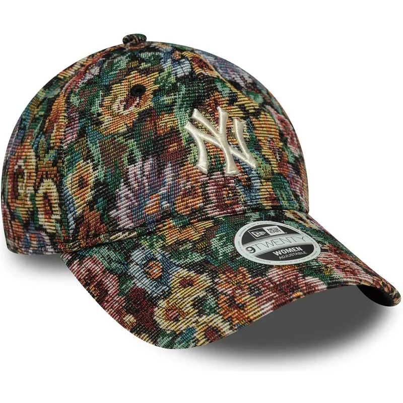 regulowana-wielokolorowa-czapka-z-zakrzywionym-daszkiem-dla-kobiet-9twenty-floral-new-york-yankees-mlb-new-era