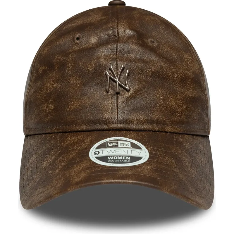 kepure-islenkta-ruda-reguliuojamas-9twenty-worn-pu-new-york-yankees-mlb-new-era