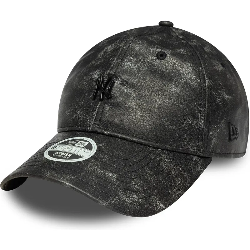 kepure-islenkta-juoda-reguliuojama-juostele-9twenty-worn-pu-new-york-yankees-mlb-new-era