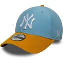 regulowana-niebiesko-brazowa-czapka-z-zakrzywionym-daszkiem-dla-chlopca-9forty-cord-new-york-yankees-mlb-od-new-era