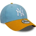 regulowana-niebiesko-brazowa-czapka-z-daszkiem-dla-chlopca-9forty-cord-new-york-yankees-mlb-new-era
