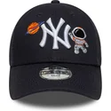 kepure-islenkta-tamsiai-melyna-reguliuojamas-vaikams-9forty-space-icon-new-york-yankees-mlb-new-era