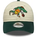bezowo-zielona-zakrzywiona-czapka-regulowana-dla-dzieci-9twenty-mascot-od-new-era